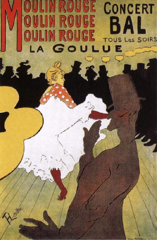 Henri de toulouse-lautrec La Goulue,Dance at the Moulin Rouge China oil painting art